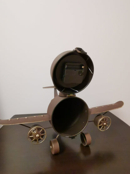 Table Clock - Rustic Vintage Airplane Table Clock