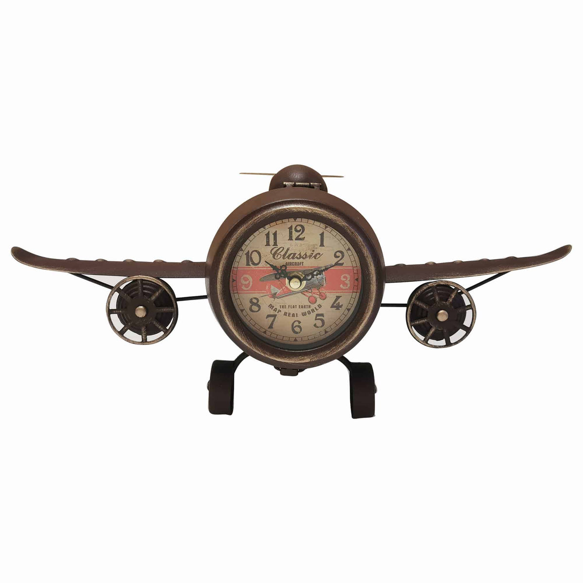 Table Clock - Rustic Vintage Airplane Table Clock