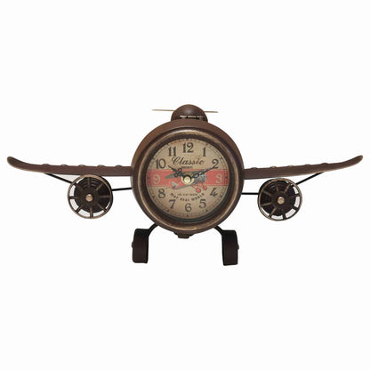 Table Clock - Rustic Vintage Airplane Table Clock