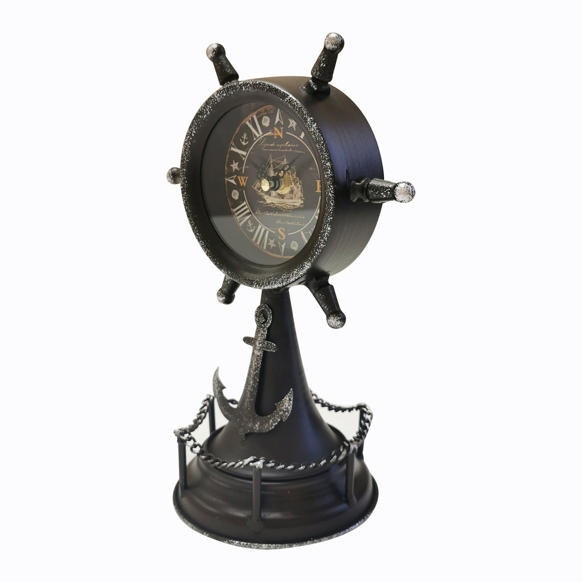 Table Clock - Ship Wheel Table Clock