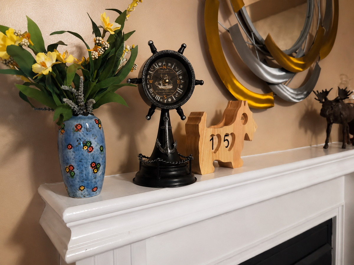 Table Clock - Ship Wheel Table Clock