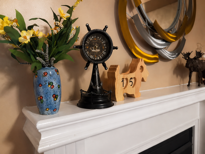 Table Clock - Ship Wheel Table Clock