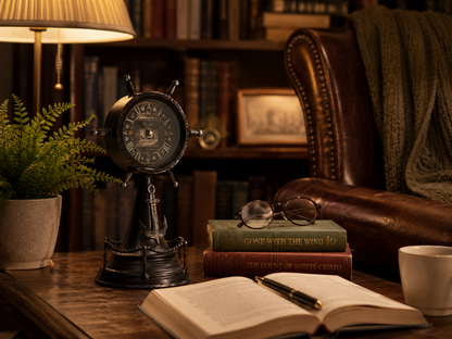 Table Clock - Ship Wheel Table Clock