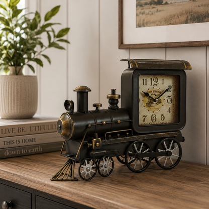 Table Clock - Old Train Table Clock