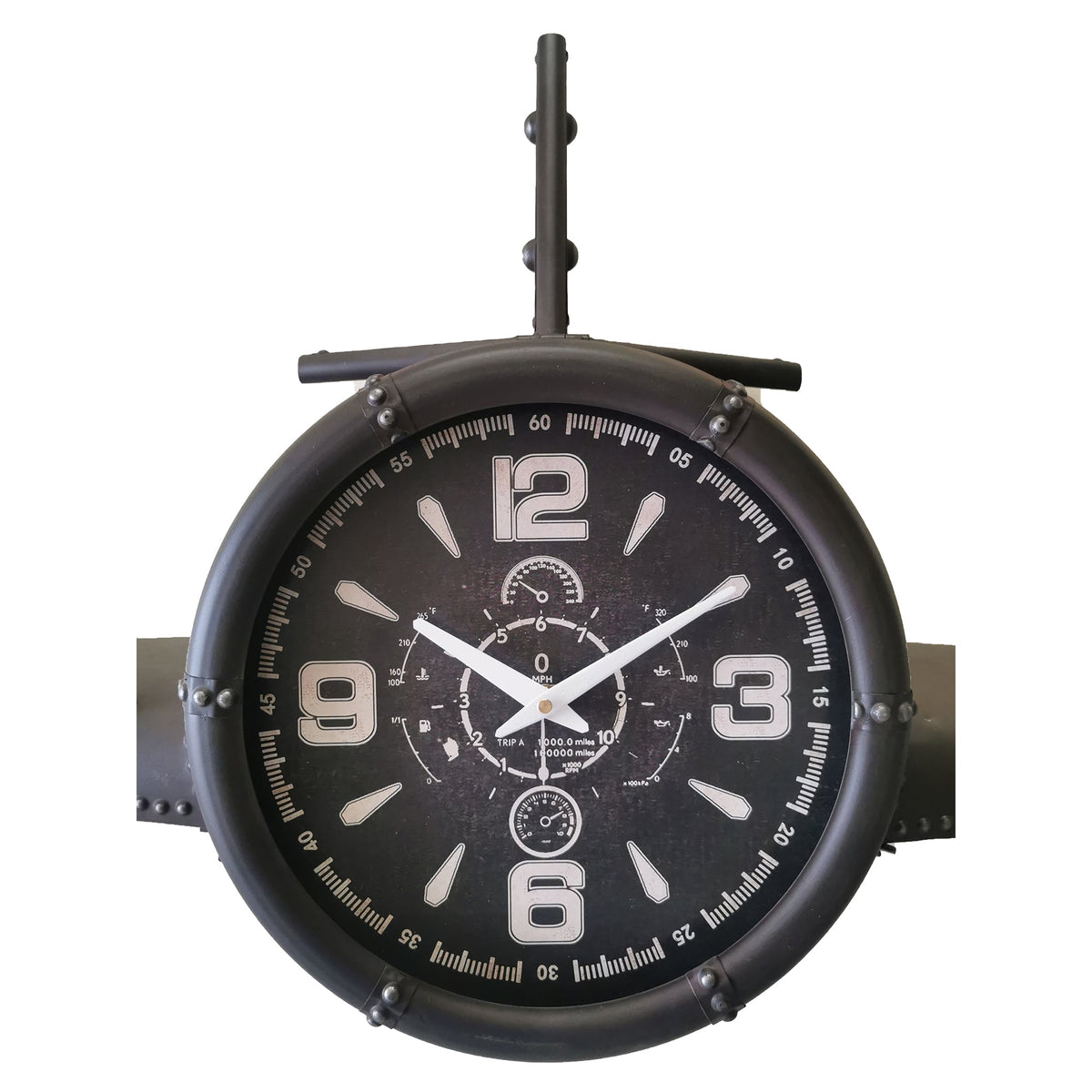 Wall Clock - Metal Medium  Vintage Fighter Jet Wall Clock