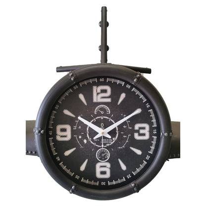 Wall Clock - Metal Medium  Vintage Fighter Jet Wall Clock