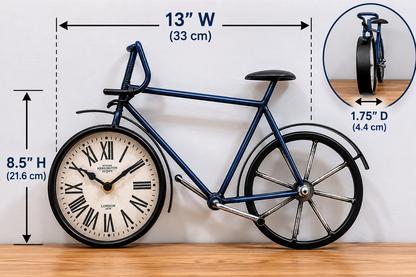 Wall/Table Clock - Roman Numbers Bike Table Clock