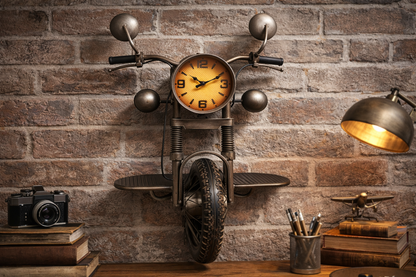 Wall Clock - Metal Motorcycle Wall Clock