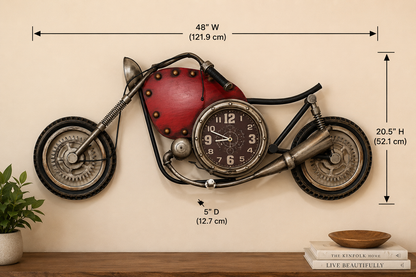 Wall Clock - Vintage Motorcycle Wall Clock