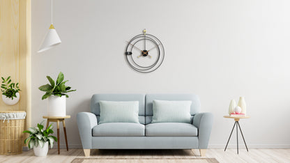 Iron  Home Decoration Modern Design Mounted Wall Clock