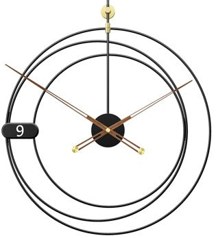 Iron  Home Decoration Modern Design Mounted Wall Clock