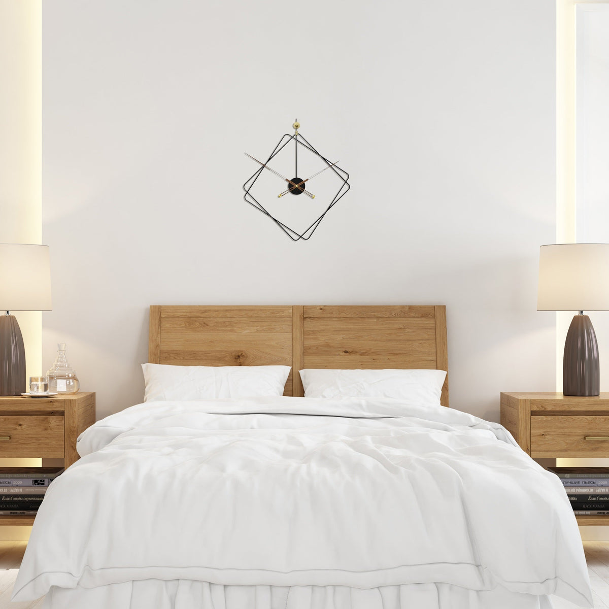 Iron  Home Decoration Modern Design Mounted Wall Clock