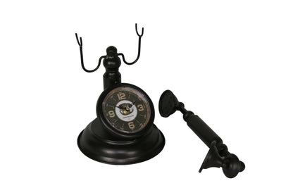 Distressed Bronze Vintage Telephone Table Clock