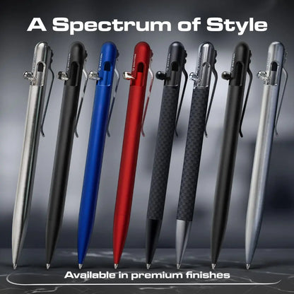 Carbon Fiber and Stainless Steel - Slim Bolt Action Pen by Bastion®