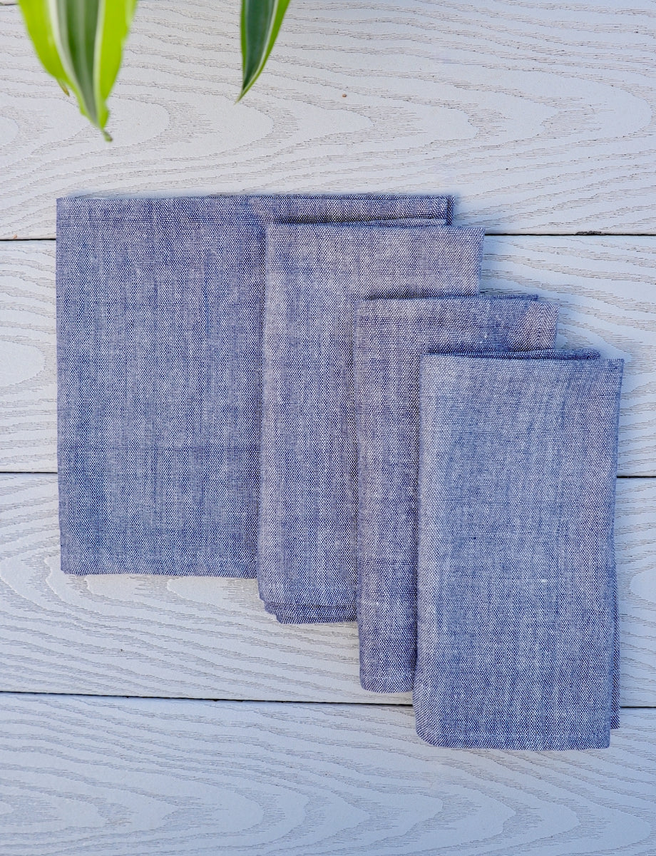 Cloth Napkins- Chambray - Set of 4