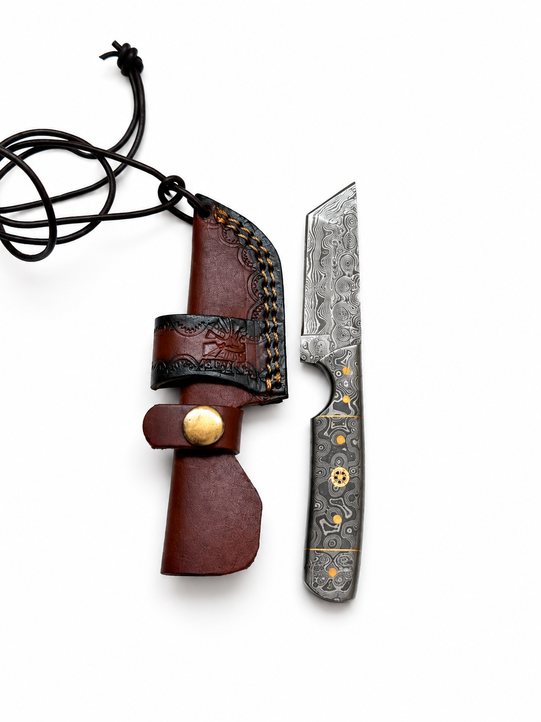 Titan Midnight Damascus Mini Cleaver TKT-4