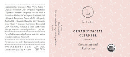 USDA Organic Facial Cleanser – Gentle Natural Face Wash