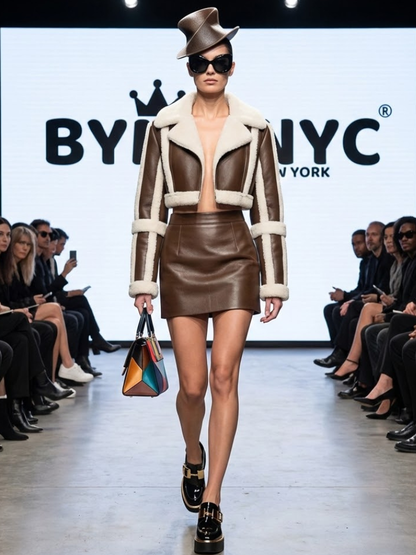 Contrast Shearling Aviator • ASPEN New Collection BYMANYC ® New York