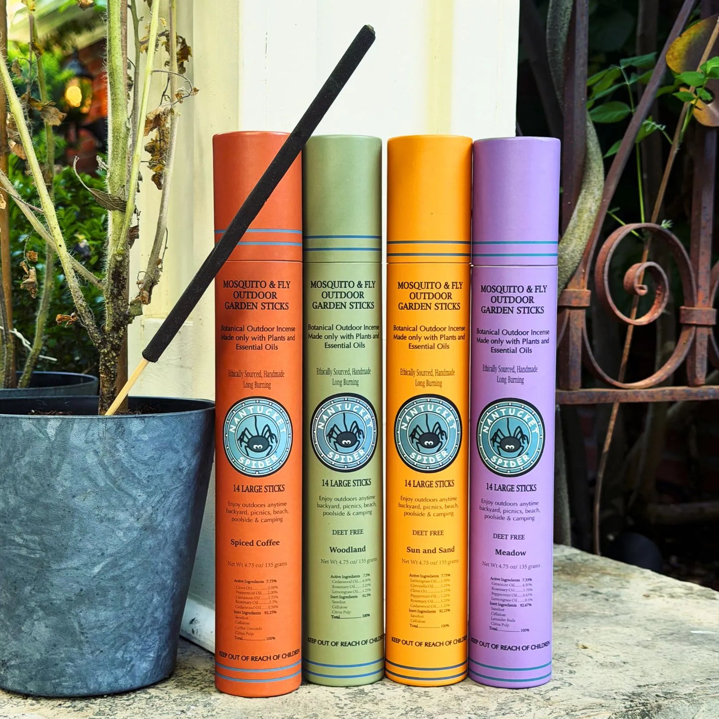 Mosquito Repellent & Fly Repelling Outdoor Garden Incense Sticks (14 Stick Tube)