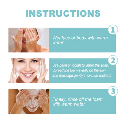 EELHOE Protein Repair Cleansing Soap Cleans Pores, Lighens Acne Dark Spots, Moisturizes Brightening Face Wash Soap