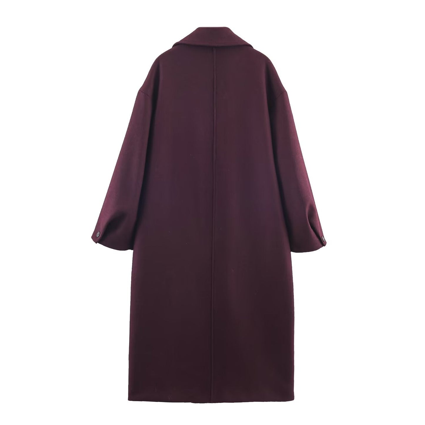 Women's Burgundy Oversized Long Wool-Blend Coat BYMANYC ® New York CONTEMPORARY VIBRANT MODERN FASHION - New Collection