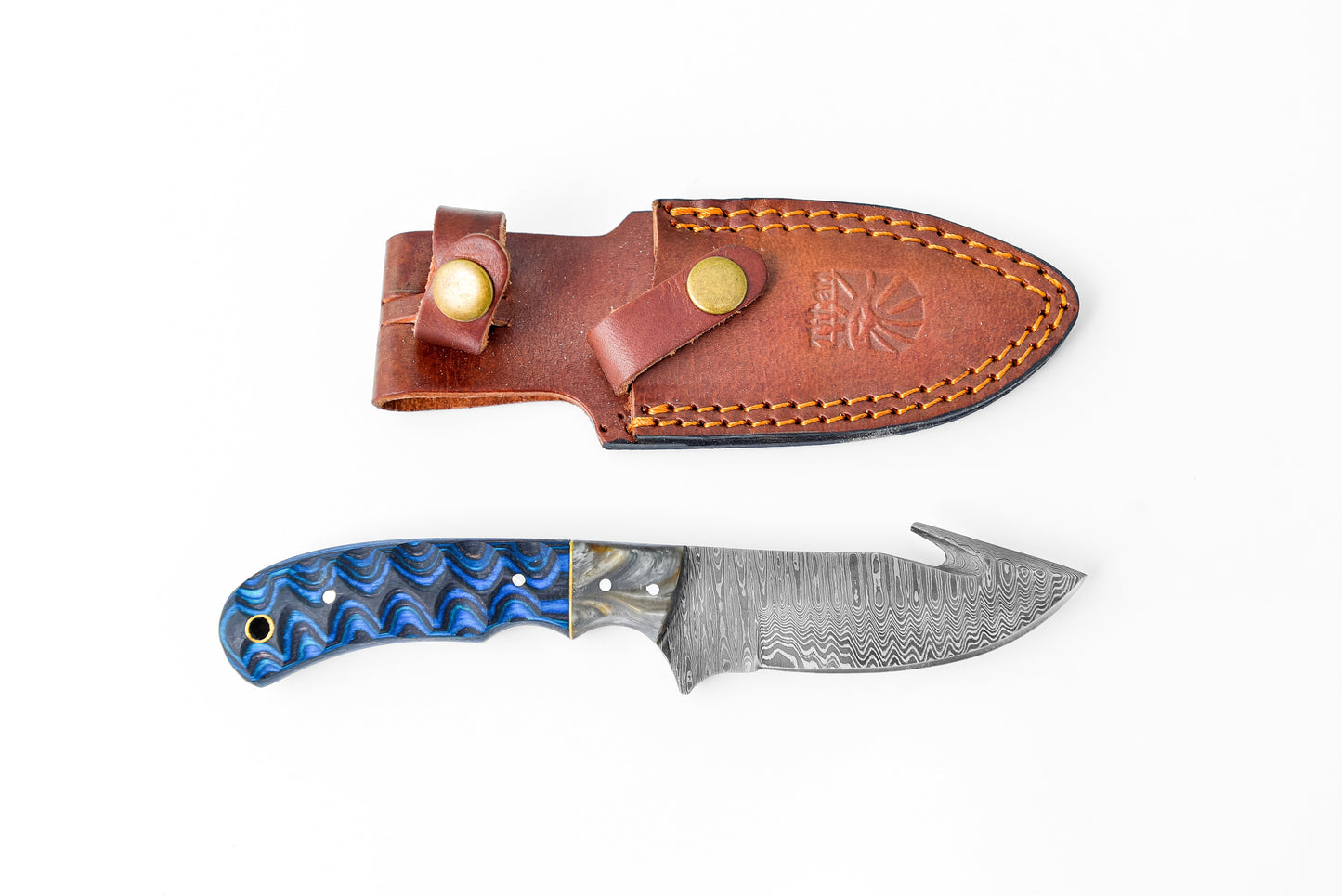 Damascus Steel Gut-Hook & Skinning Style TK-112
