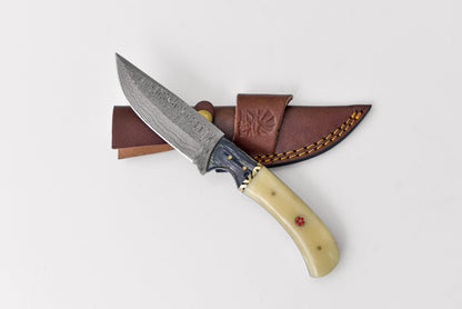 DAMASCUS STEEL HUNTING KNIFE by TITAN TD-172
