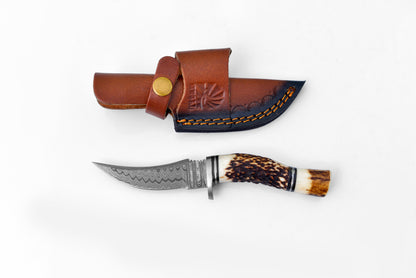 Deer Horn Trailblazer Damascus by Titan TK-115 (1)