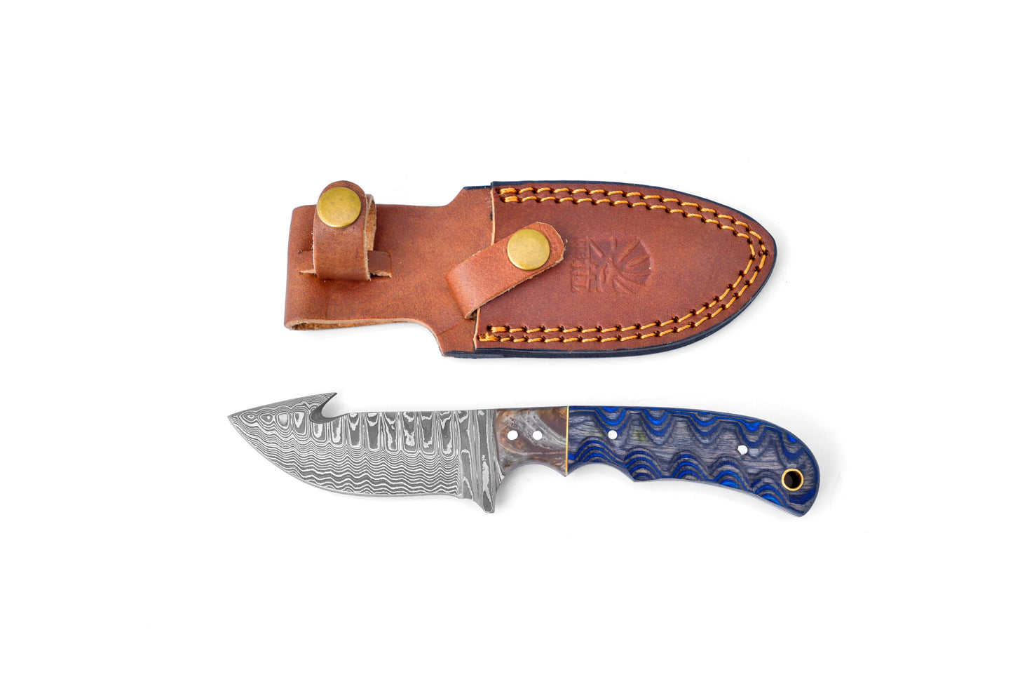 Damascus Steel Gut-Hook & Skinning Style TK-112