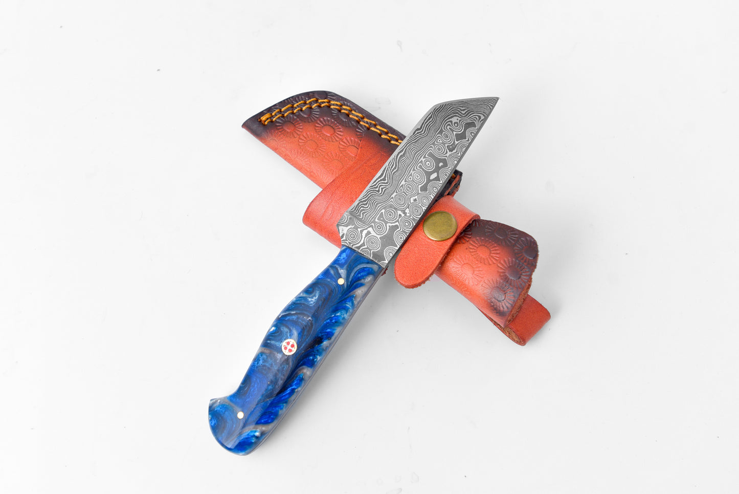 Damascus Utility Tanto Blade by Titan - TK-081