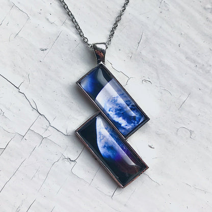 CLEARANCE Planetary Society LightSail 2 Image Rectangle Earth Necklace