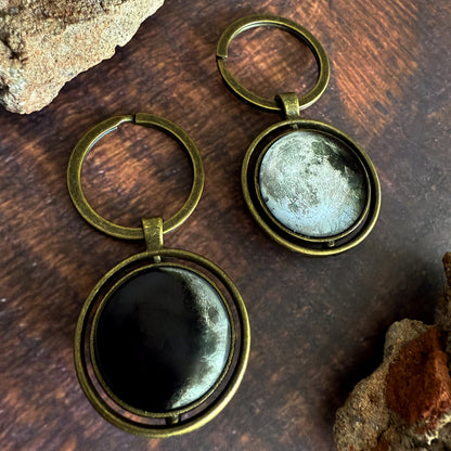 My Moon Double Sided Fidget Keychain With Two Custom Lunar Phases
