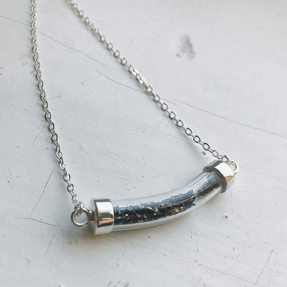 Stardust Vial Specimen Necklace With Meteorite