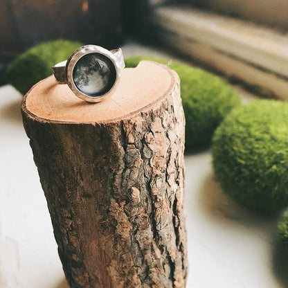 CLEARANCE My Moon Hammered Custom Ring