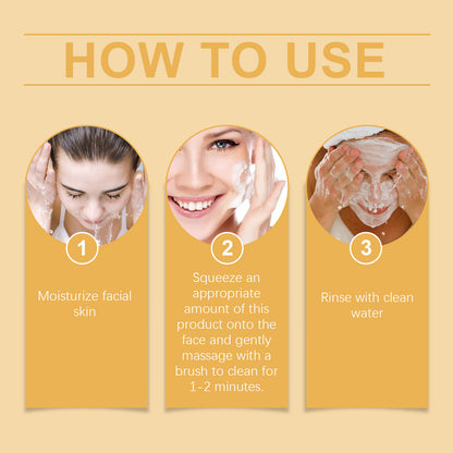West&Month Vitamin C Foam Cleanser Gently Cleanses Pores, Removes Acne And Cleanses Face With Refreshing Moisture