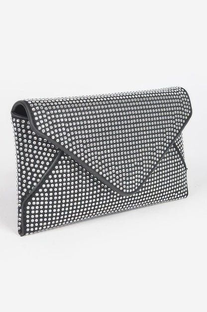 ELEGANT BAG HUDSON Hot Fix Rhinestones Envelope Clutch – BYMANYC ® New York