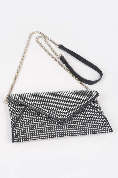 ELEGANT BAG HUDSON Hot Fix Rhinestones Envelope Clutch – BYMANYC ® New York