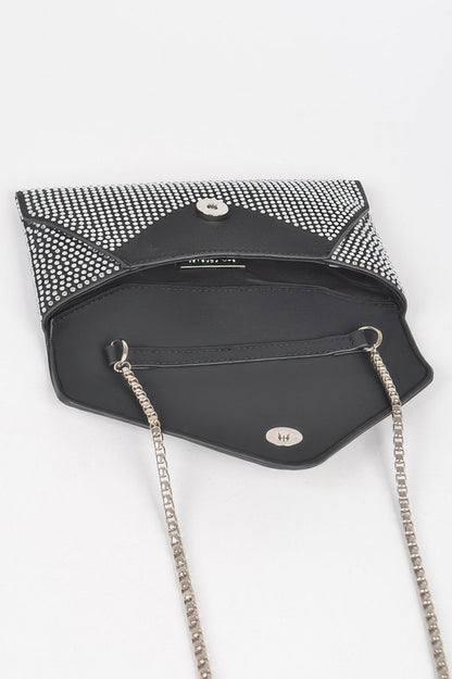 ELEGANT BAG HUDSON Hot Fix Rhinestones Envelope Clutch – BYMANYC ® New York