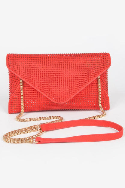 ELEGANT BAG HUDSON Hot Fix Rhinestones Envelope Clutch – BYMANYC ® New York