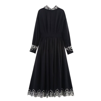 Elegant Embroidered Dress, Central Park | Women - BYMANYC ® New York