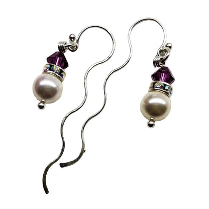 Innovative 925 Silver Swarovski Crystal Pearl Ear Threaders