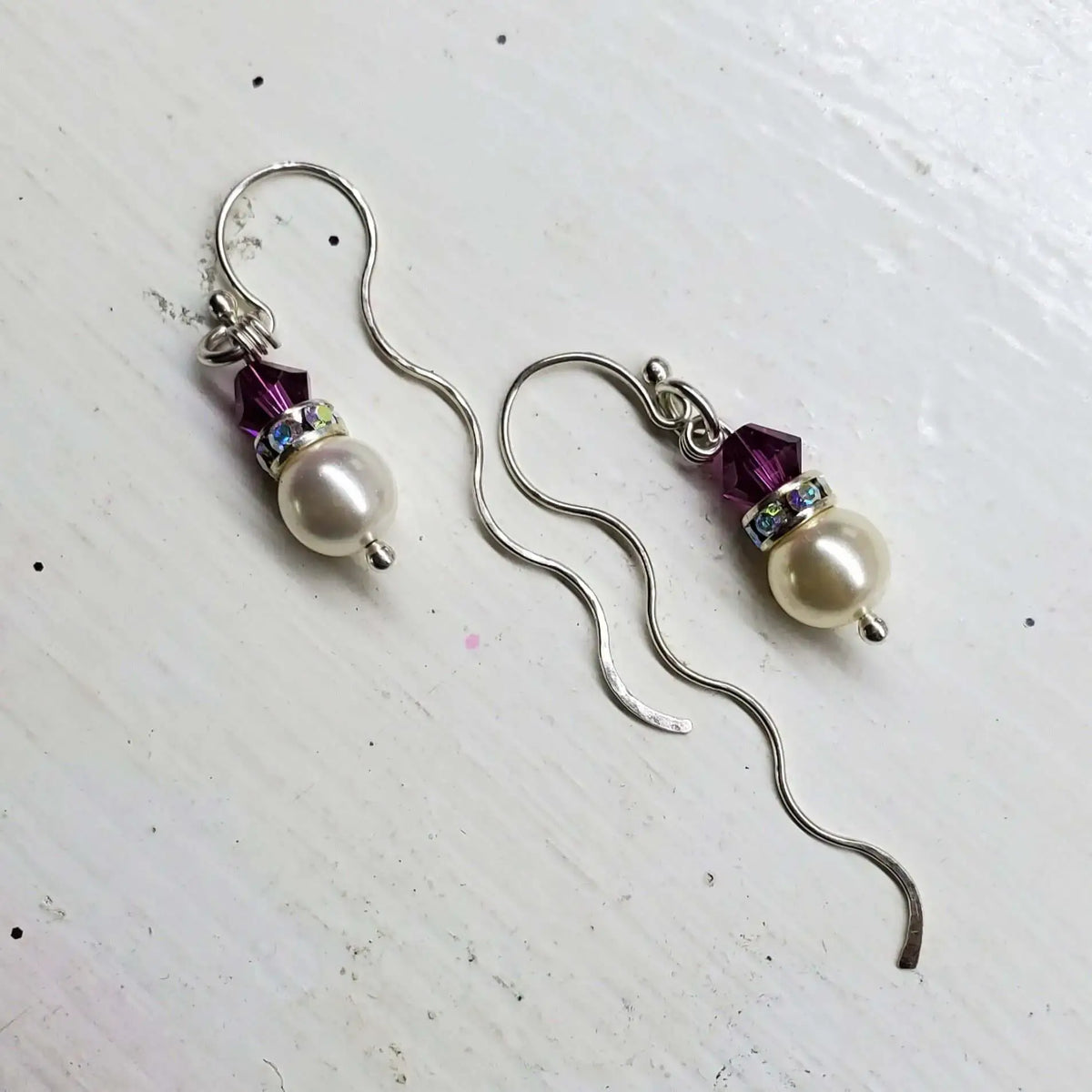 Innovative 925 Silver Swarovski Crystal Pearl Ear Threaders