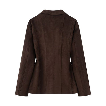 Women's Faux Suede Hourglass Blazer BYMANYC ® New York CONTEMPORARY VIBRANT MODERN FASHION - New Collection