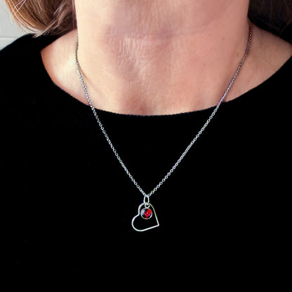 Heart of the Cosmos Sterling Silver Necklace