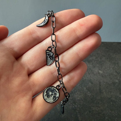 Moon Phase Enamel Charm Bracelet