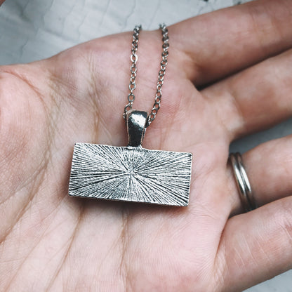 CLEARANCE Planetary Society LightSail Rectangle Necklace - Earth
