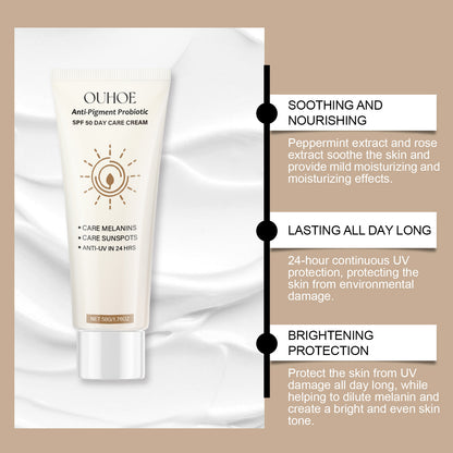 OUHOE Protective Moisturizing Face Cream, Summer Outdoor Moisturizing, Moisturizing And Brightening Skin Care Refreshing Isolation Lotion