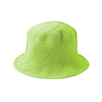 FLORETTE Crochet Bucket Hat in Lime Green