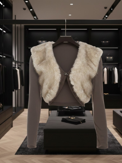 Faux-Fur & Knit Bolero • COZY SHURG New Collection BYMANYC ® New York