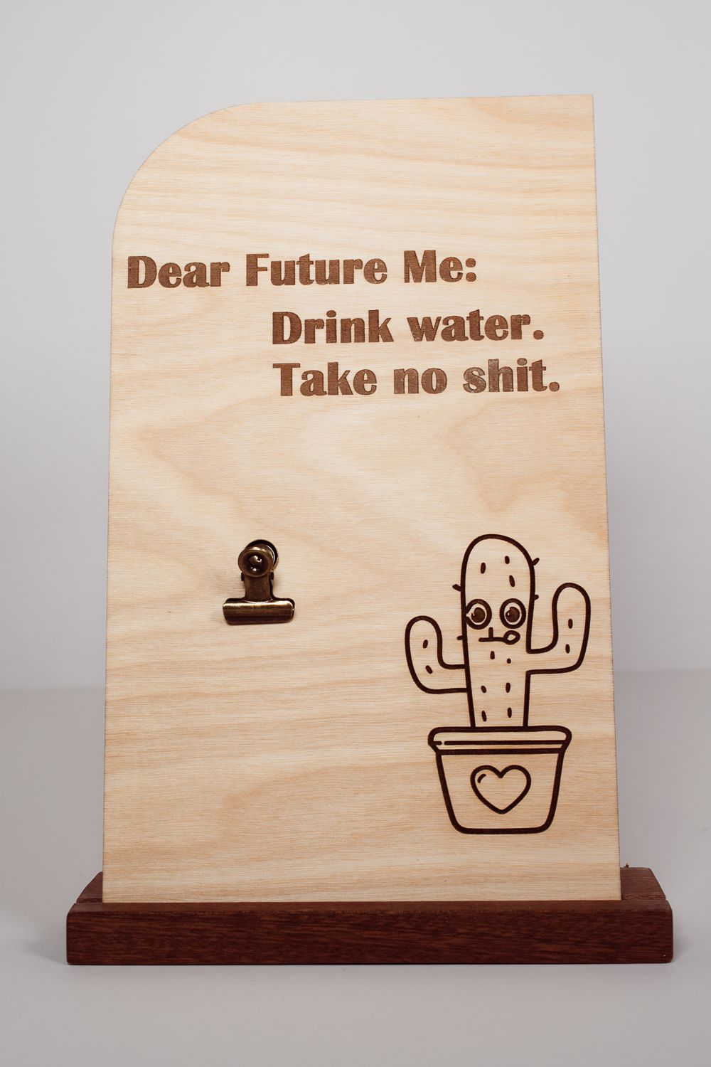 Wooden Message Board With Clip